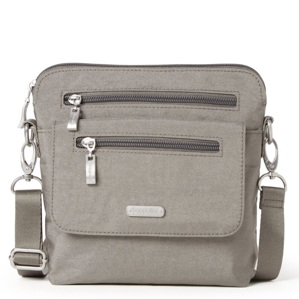 Baggallini Lets Escape Crossbody Sterling Shimmer